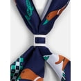 thumbnail image 2 of Free Assembly Women's Print Silk Scarf, Navy, 2 of 4