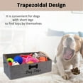 thumbnail image 4 of Brabtod Personalizable Large Dog Toy Bin, Dog Toy Basket Storage with Collapsible Fabric Trapezoid Design,Pefect for Organizing Pet Toys/Blankets/leashes/Rope Toys/Clothing,SnowGray, 4 of 7