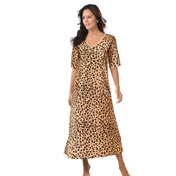 Dreams & Co. Plus Size Long Print Sleepshirt
