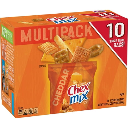 Chex Mix Cheddar Savory Snack Mix, 17.5 oz Bag