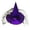 1-Purple1538, variant on XIAOCHA Women's Floral Witch Hat Solid Outdoor Party Headwear Fall Winter Halloween Role Playing Hat,Purple