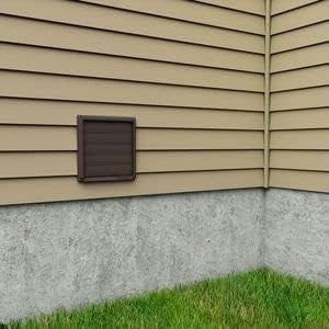Imperial Louvered Plastic Dryer Vent Cap (7 inch, Brown)