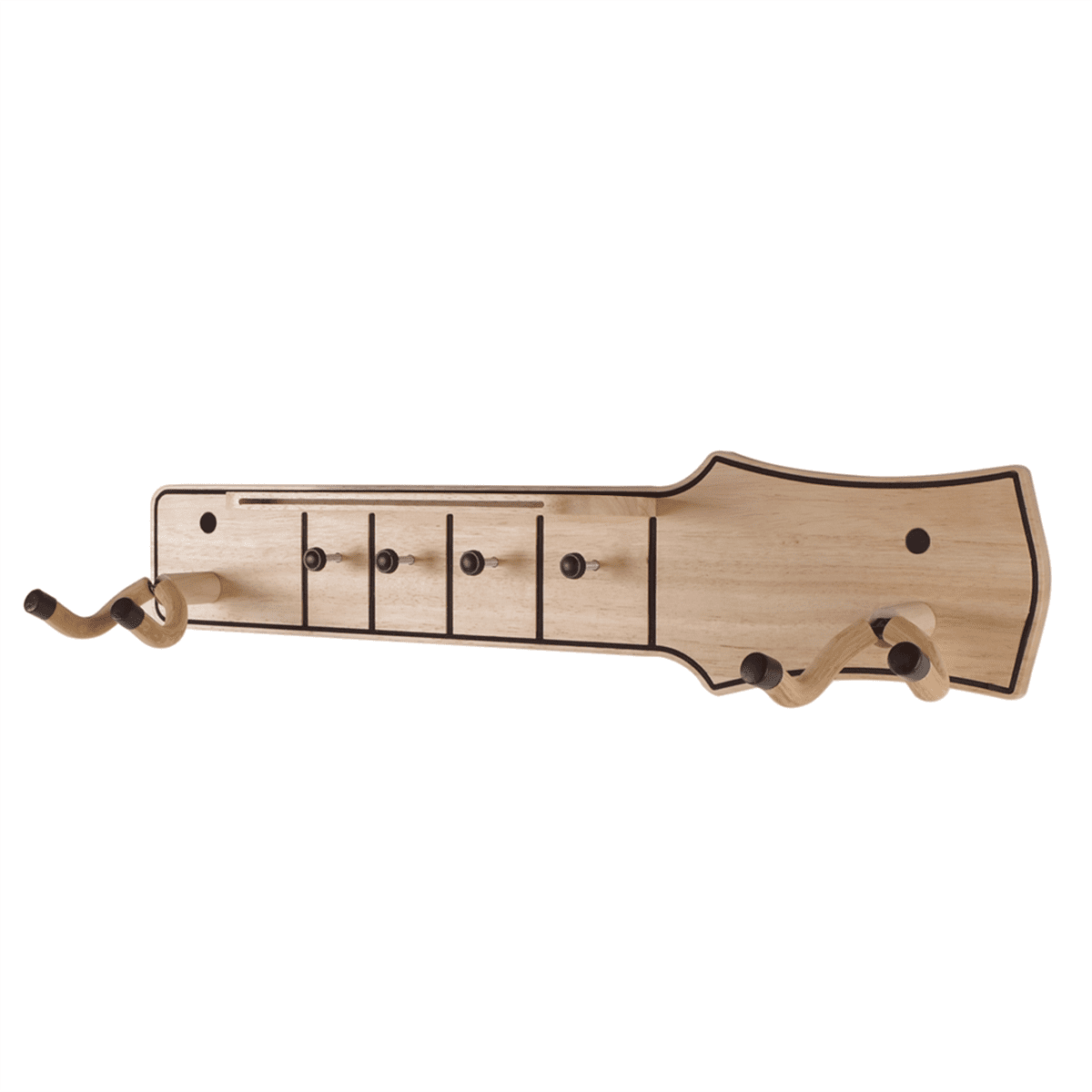 Guitar Wall Mount Wood Guitar Wall Hangers with Pick Holder for Acoustic or Electric Guitars,Ukulele,Bass Style 2,1 x Guitar Wall Mount,Wood Color