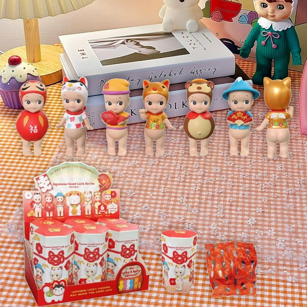 シュリンク付き未開封正規品Sonny Angel フィギュア 6個セット Authentic Sonny Angel Japanese Good Luck - Confirmed Blind