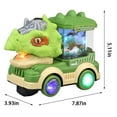 thumbnail image 4 of Usloyux Kids Toys Under $5 Electric Steam Train Truck Toy,Monster Dinosaur Truck Toy with Smokes,Flashing Lights & Sound, 360 Rotation Bump and Go Car Toddler Toy for Boys Girls, 4 of 9
