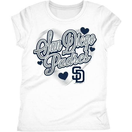 San Diego Padres Girls Short Sleeve Graphic Tee (Best Hot Dogs In San Diego)