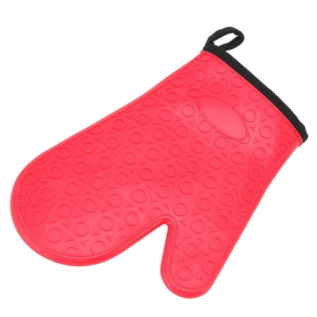 

Silicone Oven Mitt Silicone Microwave Glove Slip Proof Great Protection High Temperature Retardant Convenient Storage For Cooking Red