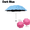 Dark Blue, variant on Magic Flower Folding Umbrella 3 Fold Compact Rain & Sun Dual Use Umbrella Water Reveal Pattern UV Protection Travel Umbrella for Kids Women Men