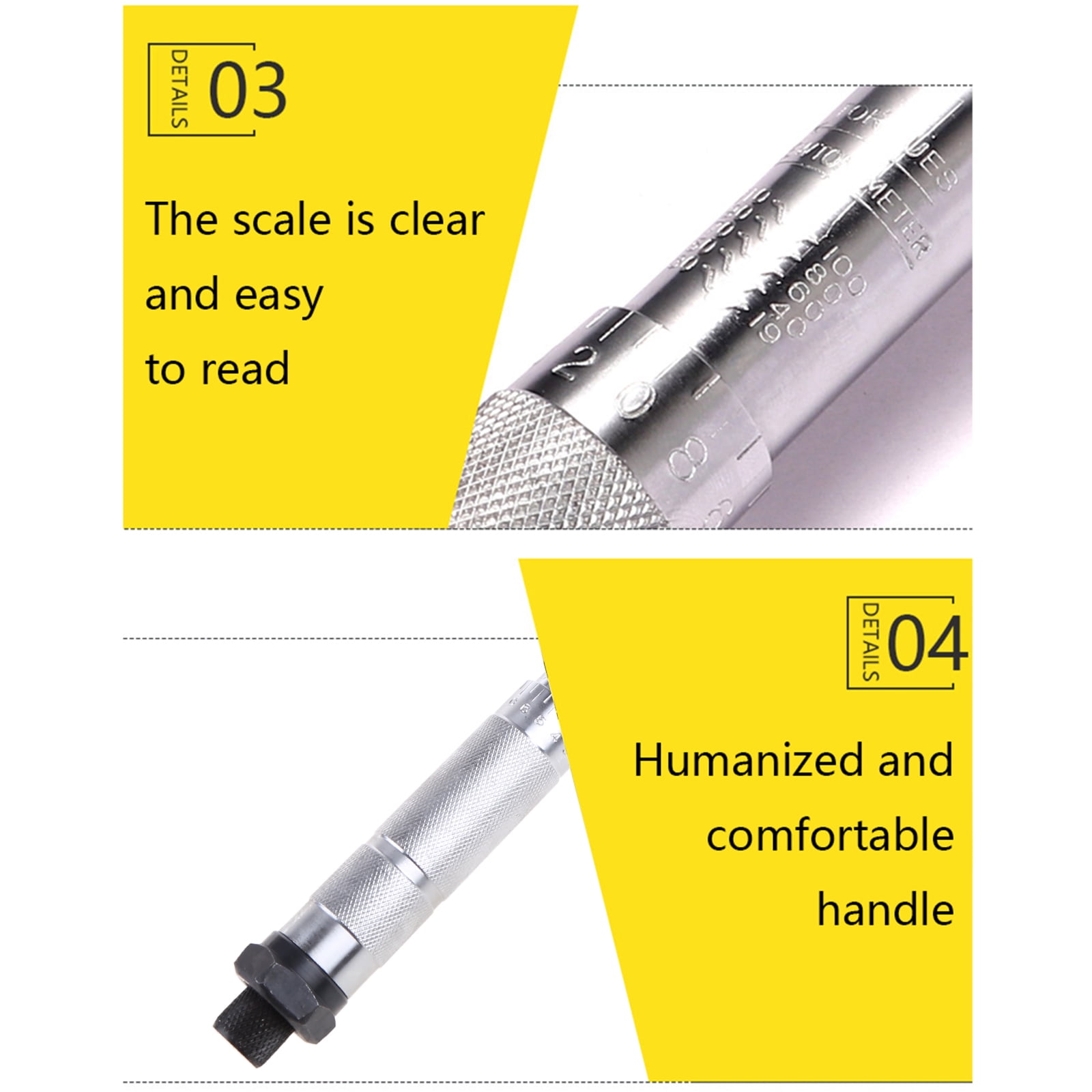 ROCKROK 3/8 Torque Wrench Drive 19-110nm Two-way Accurate Bicycle Repair Spanner Tool