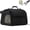 Black, variant on 4-Mesh Window Pet Carrier for Small Dogs and Cats up to 15 Lbs, Airline Approved Travel Bag with 4 Storage Pockets and Rollable Cover for Nervous Pets