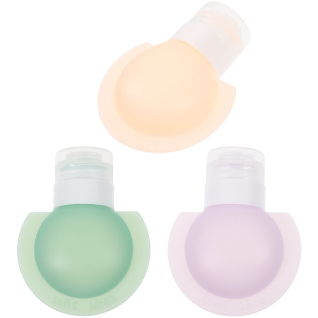 unbranded 3Ud Envases De Silicona Para Líquidos De Viaje Con Tapa Y Materiales Duraderos Para Uso Diario