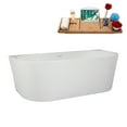 thumbnail image 2 of 67" Streamline B-404-156-BGM Soaking Freestanding Tub and Tray With Internal Drain in Brushed GunMetal, 2 of 10