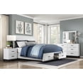 thumbnail image 4 of California King Size Wooden Platform Bed with Storage Drawers and White Finish for Bedroom, 4 of 8
