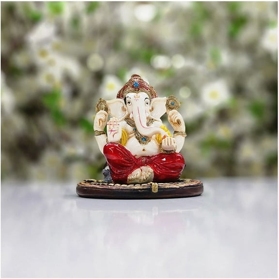 Ganesh Statue Lord Ganesha Idol Hindu God of Good Luck, Wealth, Success & New Beginning Vinayaka Sculpture Ganesh for Gift Temple Decor Small Ganesha for Car Dashboard Ganesha Murti - AtoZ India Cart
