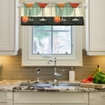 thumbnail image 2 of Yayeee Kitchen Valance Rod Pocket 54" x 18" Living Room Window Curtain, Red Glasses, 2 of 6