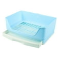 thumbnail image 2 of Large Rabbit Toilet Box Trainer Potty Corner Tray Litter with Drawer Pet Pan For Blue, 2 of 6