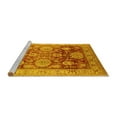 thumbnail image 2 of Ahgly Company Machine Washable Indoor Square Oriental Yellow Traditional Area Rugs, 6' Square, 2 of 4