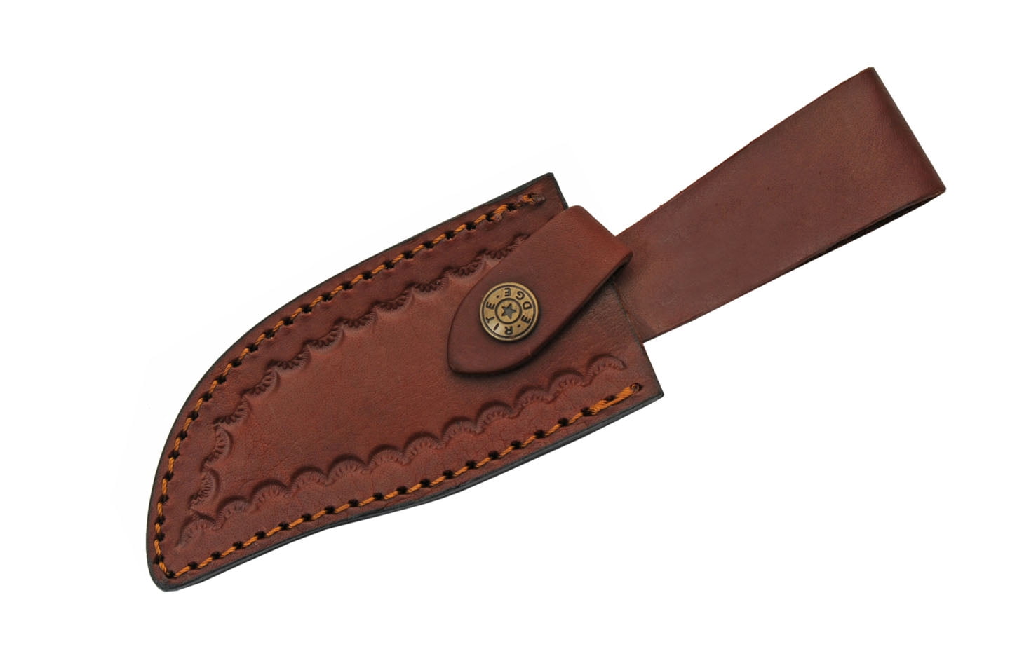 SZCO 9" Copper Hunter Utility Knife with Walnut Handle and Horn Spacer