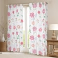 thumbnail image 2 of Manfei Cute Daisy Curtains Pack of 2 (42x84 Each),Kawaii Flower Curtains Blackout,Pink Floral Blossom Bedroom Curtains For Gitls Teens,Breathable Home Decor, 2 of 6