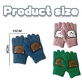 thumbnail image 2 of Children's magic elastic gloves, warm five-finger bear baby gloves for boys and girls-Pink + Green + blue, 2 of 5