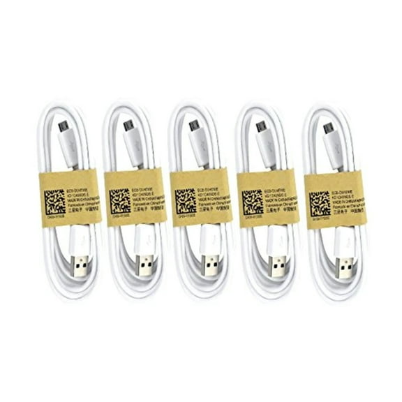 Samsung USB Sync Data Cable for Galaxy S4/S3, 2 Pack - Non-Retail Packaging - White