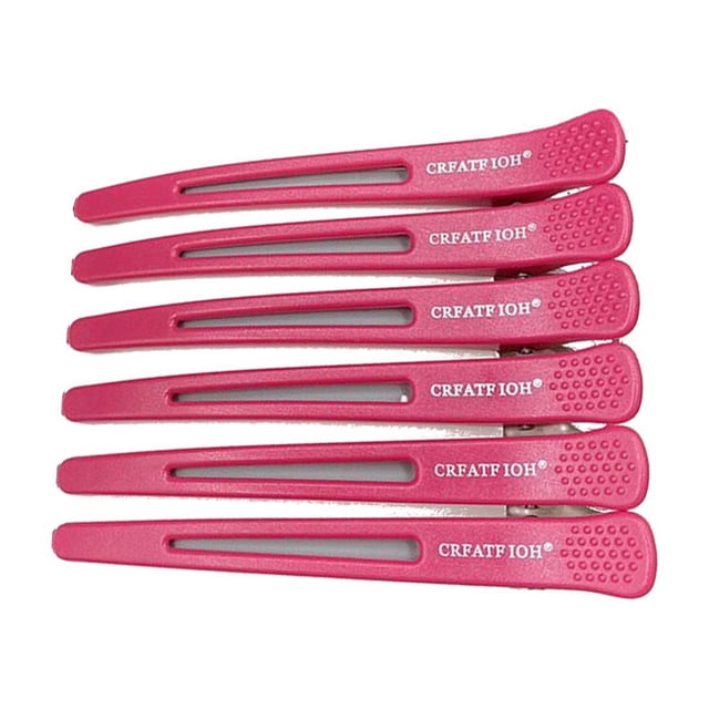 Pinza fija para el cabello Vogacara accesorio de moda tocado 6 piezas Rosa roja