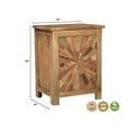 thumbnail image 3 of HomeRoots 521222 28 in. Starburst Geometric Solid Wood Nightstand, Brown, 3 of 9