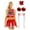 Red, variant on vastwit Womens Cheerleading Sleveeless Crop Tops with Mini Pleated Skirt Accessories Green M