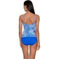 thumbnail image 2 of Ralph Lauren WHITE/BLUE Artisanal Woodblock Surplice Camikini Swim Top, US 16, 2 of 2