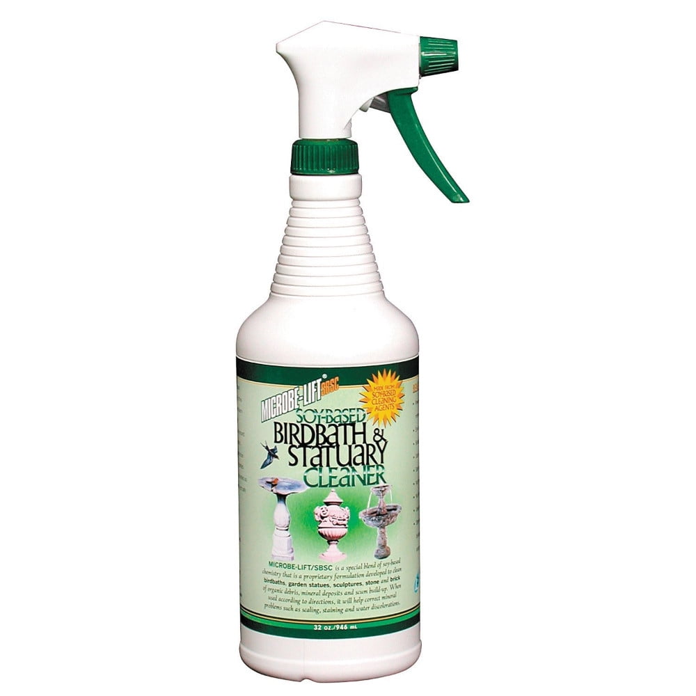 Microbe Lift 32Ounce Pond Bird Bath & Statuary Cleaner 10SBSC