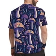 thumbnail image 2 of Wukai Floral Hippie Mushrooms Print Men's Short-Sleeved Mesh T-Shirt,Quick-Dry Short Sleeve Workout T-Shirt-5X-Large, 2 of 8