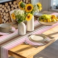 thumbnail image 4 of Pink Wood Grain Round 13 Inch Placemats Set of 8, Brown Vintage Mottled Country Stripes HeatResistant Non Slip Place Mats for Dining Table, Wipeable Braided Kitchen Table Mats for Housewarming, 4 of 9