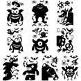 thumbnail image 1 of 1 juego de pegatinas de Halloween para ventana, puerta, pared, decoración festiva para fiestas (10 unidades). Sywqhk Arte deco, 1 of 7