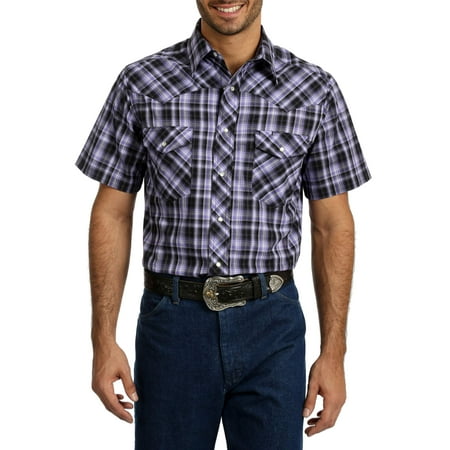 Heritage Plaid Shirt - Big Men's Short Sleeve Plaid Western Shirt
