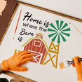 thumbnail image 5 of Home Is Where The Barn Is Stencil 11.8x11.8inch DIY Cow Farmhouse Decoration Drawing Stencil Reusable Farmhouse Stencil for Painting on Wood Fabric Paper Wall, 5 of 9