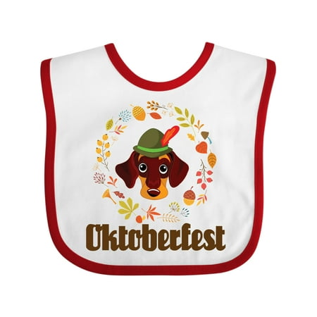 

Inktastic Oktoberfest Outfit Dachshund Gift Baby Boy or Baby Girl Bib