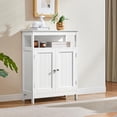 thumbnail image 4 of Bathroom Floor Storage Cabinet, Wooden Free Standing Storage Organizer with 2 Doors & Adjustable Shelves, for Living Room Hallway, White, 4 of 19