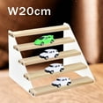 thumbnail image 3 of Display Stand Clear Ladder Acrylic Storage Rack Holder Riser Mutilpurpose Wooden 5 layer, 3 of 8