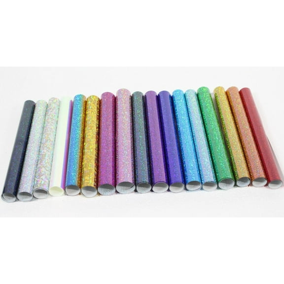 Holographic Siser Easyweed - HTV Heat Transfer Vinyl -  17pc 20x12" Sheets - 1 of each color