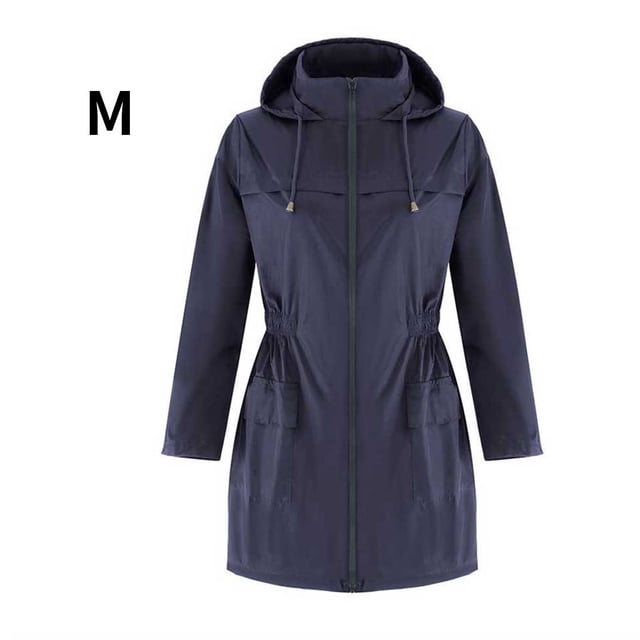 Chaqueta deportiva para mujer Abrigo a prueba de viento impermeable al aire libre para niñas, Azul violáceo, M Methold HA6452-12B