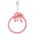 thumbnail image 2 of Parrot Swing Toy Hanging Cotton Rope Round Bird Circle Swing Parrot Ring Perch, 2 of 10