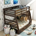 thumbnail image 6 of Furniture of America Luke Wood Bunk Bed with Drawers, Twin/Full, Walnut, 6 of 9