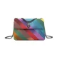 thumbnail image 3 of KURT GEIGER LONDON Bolso de mujer de lona con cadena de empalme, bandolera de moda para mujer, bolso con cremallera y letras de arcoíris con cabeza de águila, 3 of 5