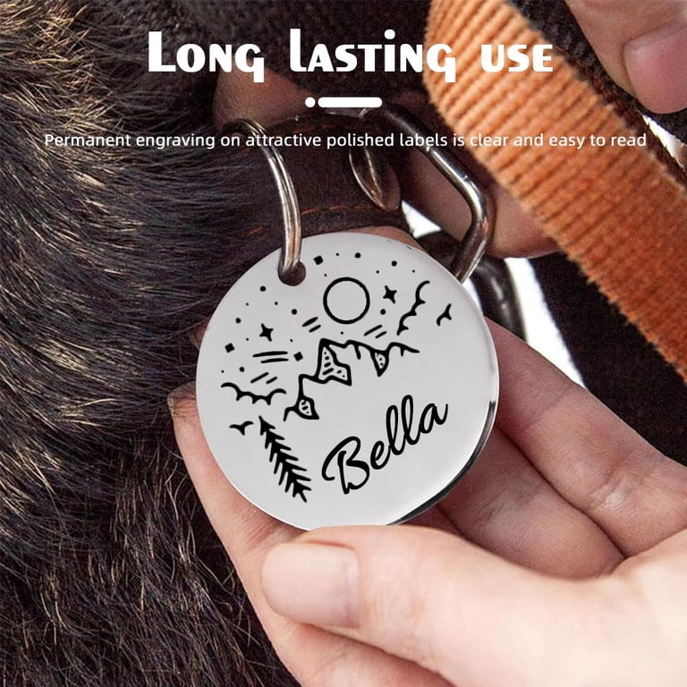 Custom Engraved Pet ID Tag – Personalized Dog Or Cat Tag, Aluminum, Easy To Read