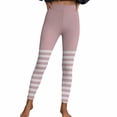 thumbnail image 3 of Gyexs Red and White Striped Tights for Women Christmas Leggings Funny Party Wear Soft Thermal Winter Tights Pink & Size S, 3 of 6