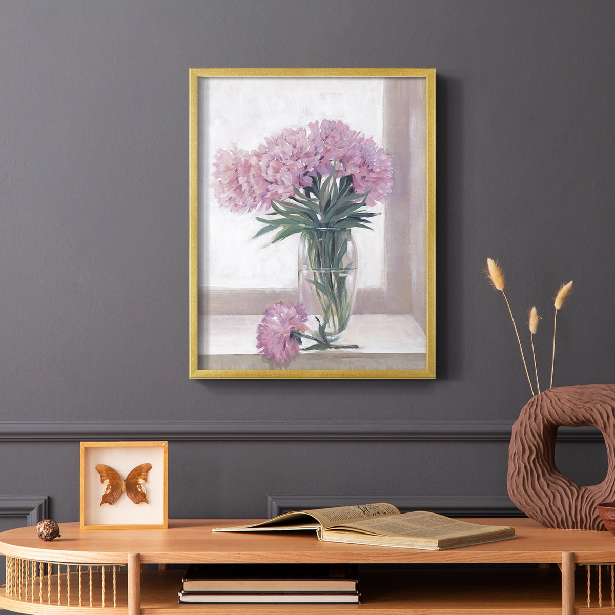 Windowsill Floral I Framed Print - Solid Wood in Single Picture Frame Solid Wood 2 Framed Print