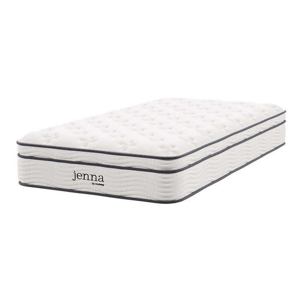 Modway Jenna 10 Modern Innerspring and Foam Twin Mattress in White Walmart