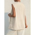 thumbnail image 2 of -Chaleco informal de gran tamaño para mujer, chaqueta sin mangas con cuello en V, elegante, moda coreana, Estética de verano, 2 of 5