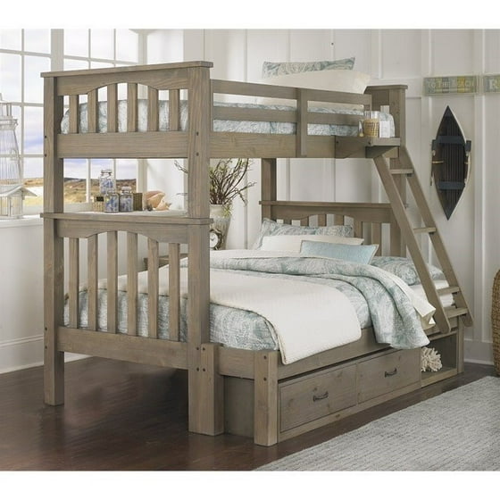 Ne Kids Highlands Harper Twin Over Full Storage Bunk Bed In Ne Kids Highlands Harper Twin Over Full Storage Bunk Bed In Driftwood Com