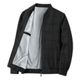 thumbnail image 4 of Guluxicc Men's Plaid Jackets with Zip Pockets Full Zipper Long Sleeve Baseball Jackets for Everyday Gym Workout Wear Summer Fall Casual Jackets, 4 of 5
